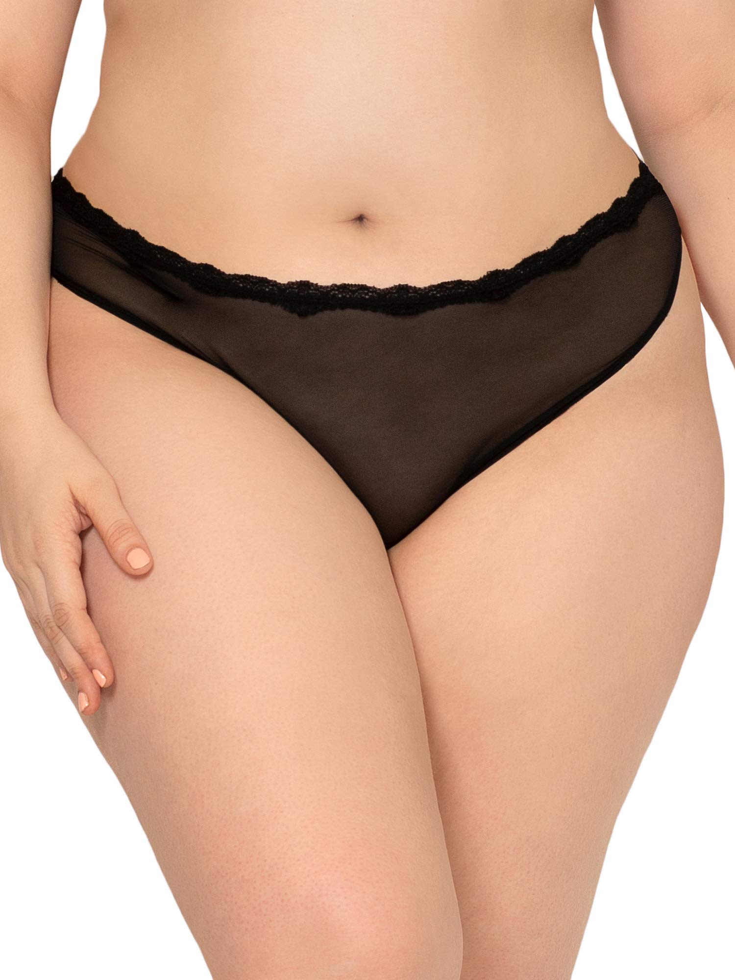 Smart & Sexy Women's Mesh & Lace Thong Panties, Available in Multi Packs