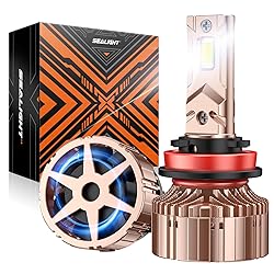 SEALIGHT X6S H11/H9/H8 Bulbs, 40000LM Ultra-Bright