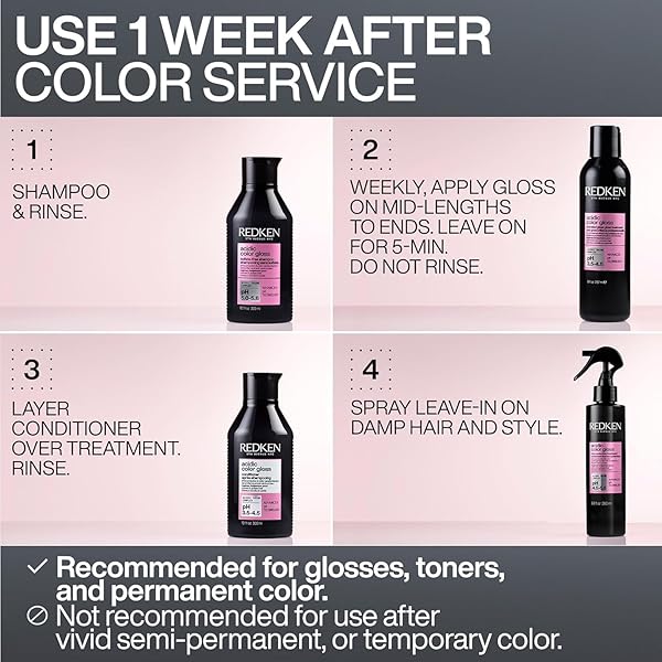REDKEN ACIDIC COLOR GLOSS HEAT PROTECTION LEAVE-IN TREATMENT SPRAY FOR COLOR-TREATED HAIR | WITH HEAT PROTECTION FOR STYLING AND BLOW DRYING | CONDITIONS AND ADDS SHINE