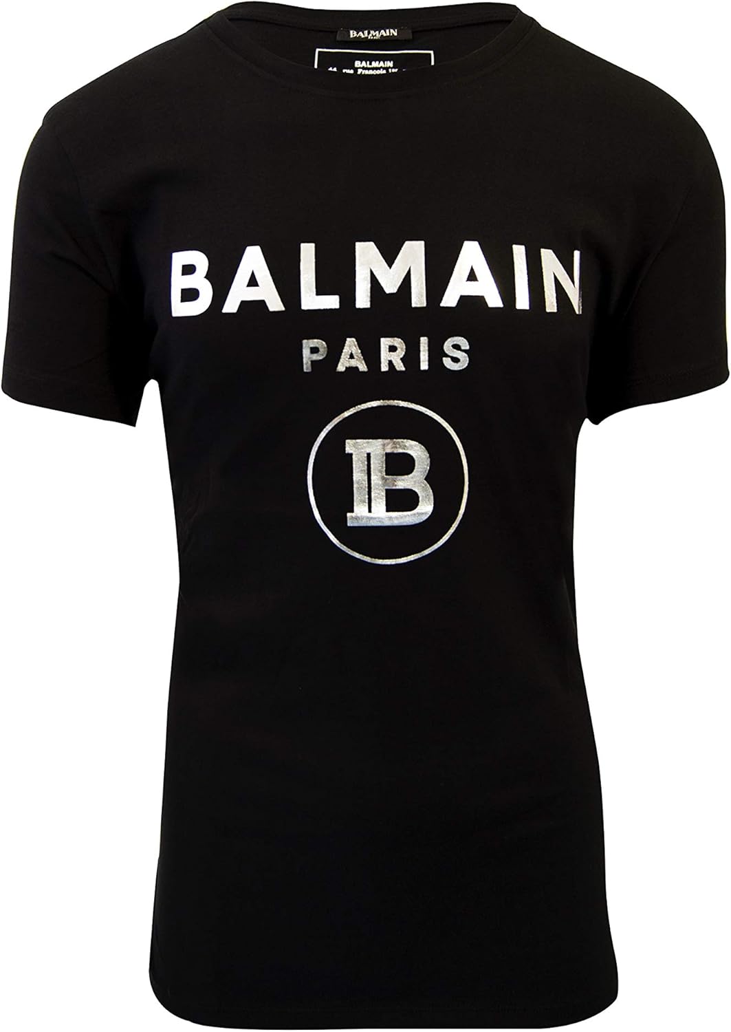 Balmain Men's T-Shirt Luxury Black Logo Silver Summer 2020 - Black ...