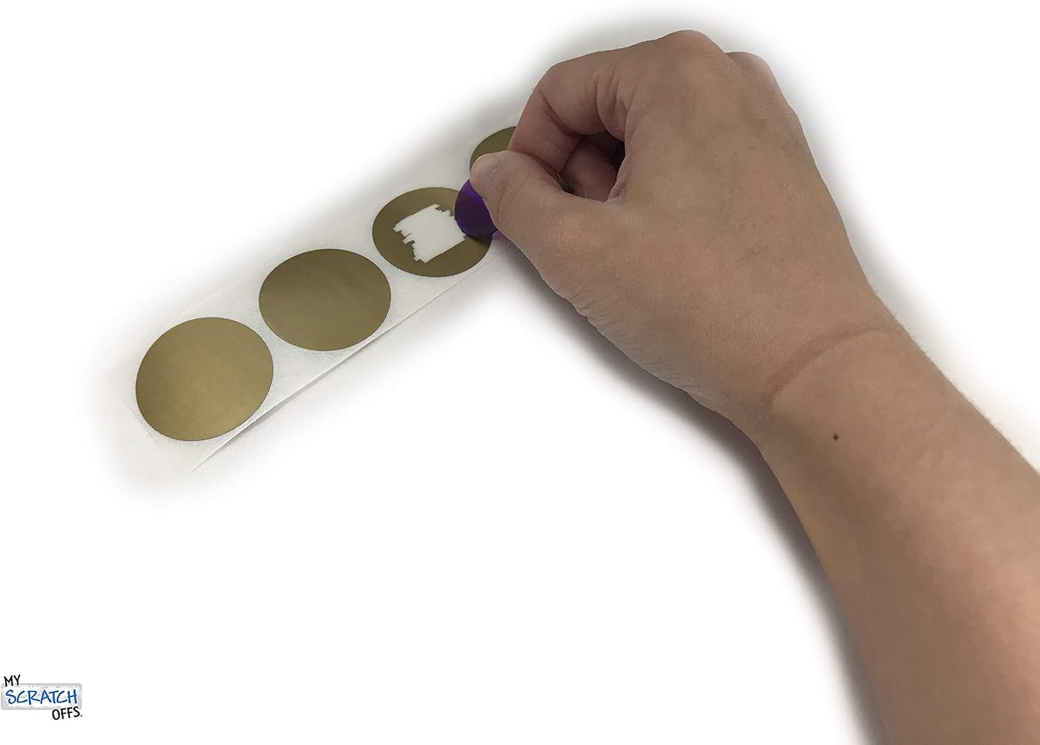 100 Pack My Scratch Offs 1 25 Inch Gold Round Scratch Off Sticker Labels All Purpose Labels Office School Supplies