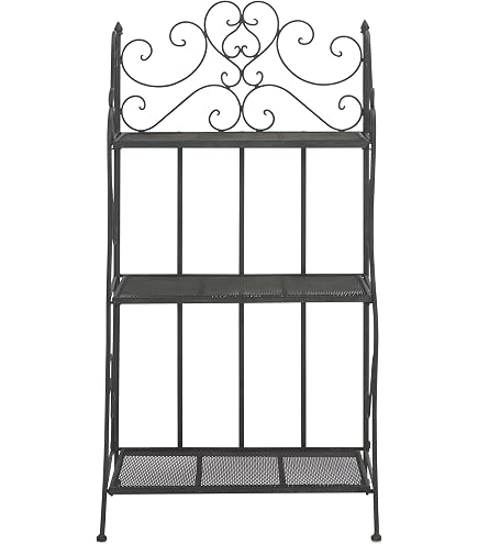 Amazon.com : SAFAVIEH Outdoor - Torus 3-Tier Iron Storage Shelf