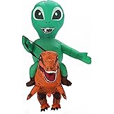 Alien Riding Dinosaur Inflatable Suit Dinosaur Costume Adult For Halloween Christmas Cosplay party
