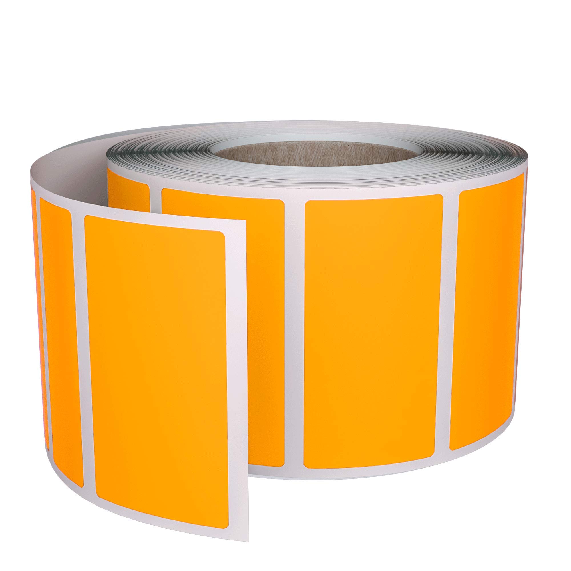 Royal Green Label Folder Stickers Rectangles Great for Office Use 40mm x 19mm (4 cm x 2 cm) in Neon Orange - 500 Pack