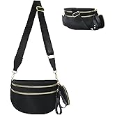 Checkered Crossbody Bum Bag for Women, Spacious Nylon Checkerboard Purse with Removable Wallet, Adjustable Strap, Large Capacity Fanny Waist Packs