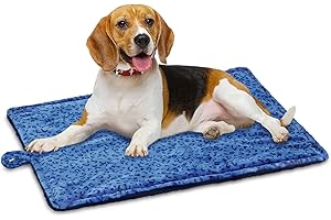 MARUNDA Pet Bed Mat, M- 27" * 20", Self Warming, Super Soft, for Small Dogs and Cats, Blue