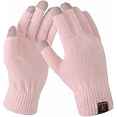FZ FANTASTIC ZONE Women's Winter Touchscreen Wool Magic Gloves Warm Knit Fleece Lined for Women