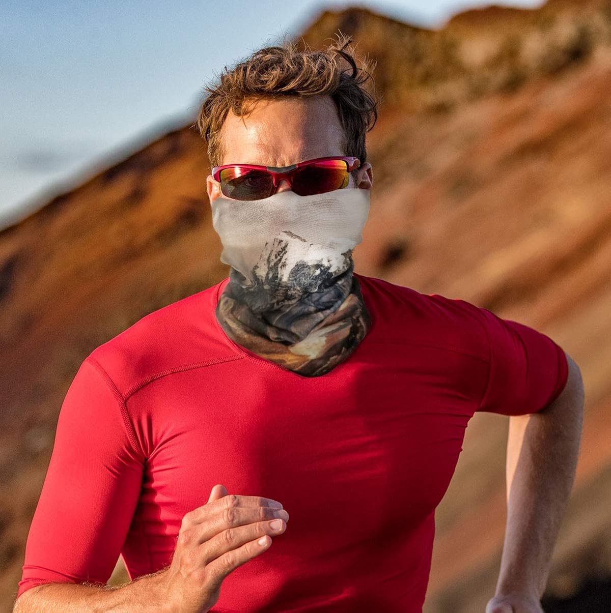 snailman Outdoor Multifunctional Headwear, UV Resistence Hiking Climbing Magic Scarf, Seamless Motorcycling Hairband, Street Sports Fishing Riding Face Bandana (Rock) at  Men’s Clothing store