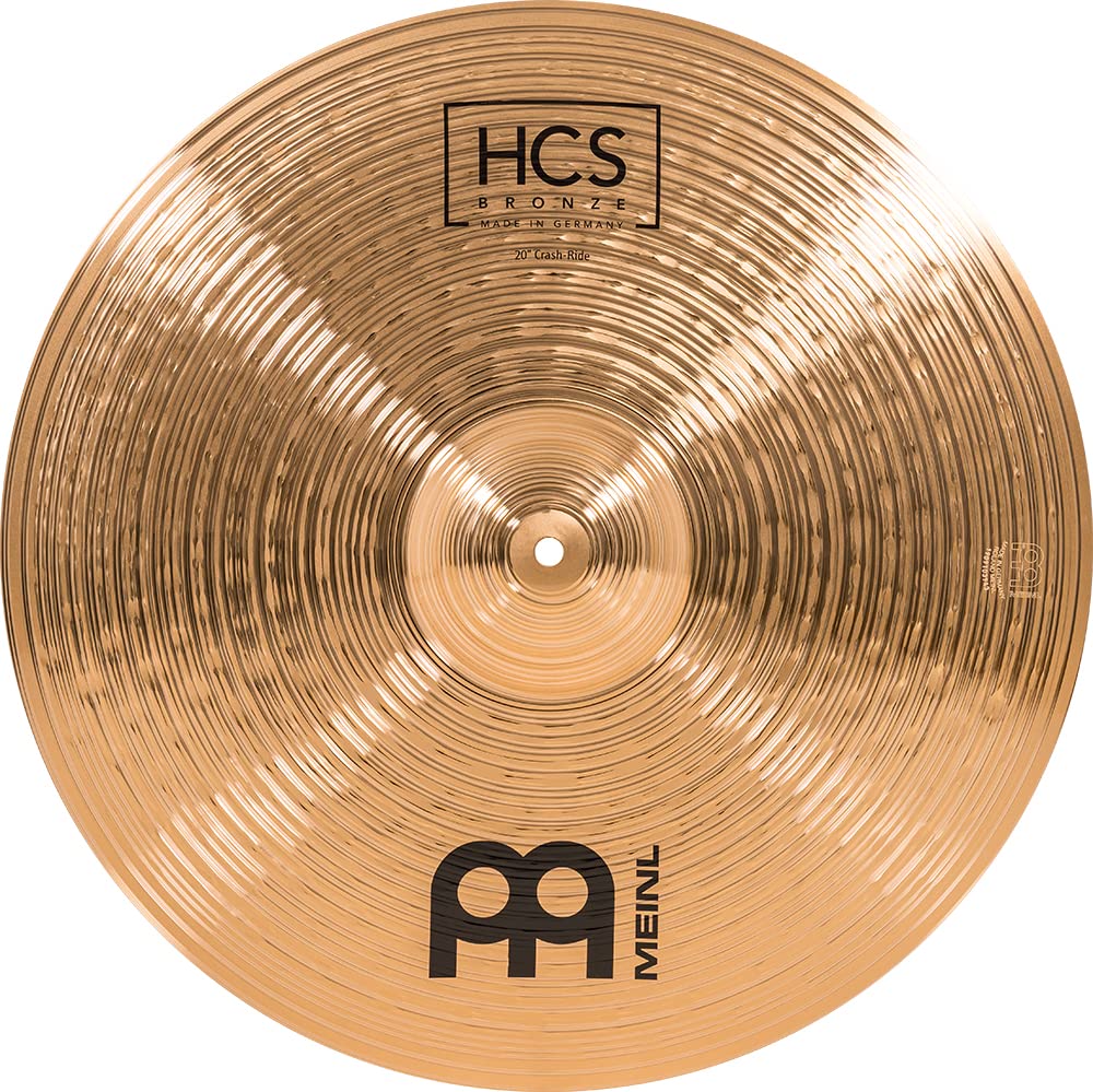 Meinl Cymbals HCS Bronze Crash-Ride Cymbal 20 inch (Video) for Drum Set (50,80cm) B8 Bronze, Traditional Finish, Made in Germany (HCSB20CR)