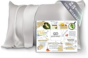 PROMEED 100% Mulberry Toddler Silk Pillowcase for Baby Hair and Skin, Premium Grade 6A+ 23 Momme Travel Silk Pillow Cases 13 x 18 with Free Laundry Bag (Toddler/Travel 13"x18", Light Grey)