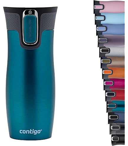 Amazon.com: Contigo 2 Pack Autoseal Spill Proof Travel Mug Flask Grey/Red :  Home & Kitchen