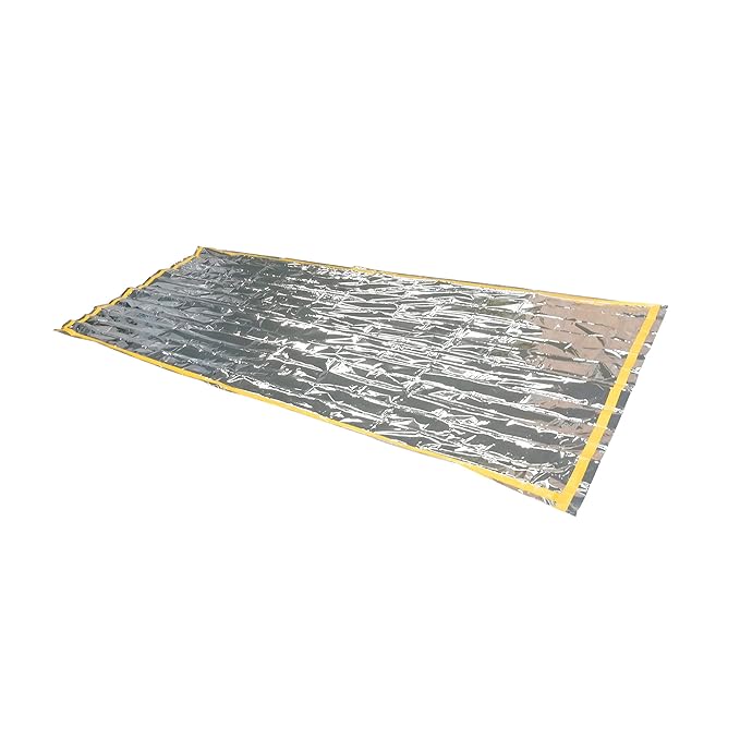 Notfall-Schlafsack Survival-Schlafsack aus wärmeisolierender Aluminiumfolie thermo Isolierung -Sack ( 210 x 90cm) Rettungsdec