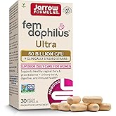 Jarrow Formulas Fem-Dophilus Vaginal & Digestive Probiotic 50 Billion CFU, 9 Clinically-Studied Strains, for Vaginal Flora & Yeast Balance, Urinary Tract, Digestive, & Immune Support, 30 Capsules