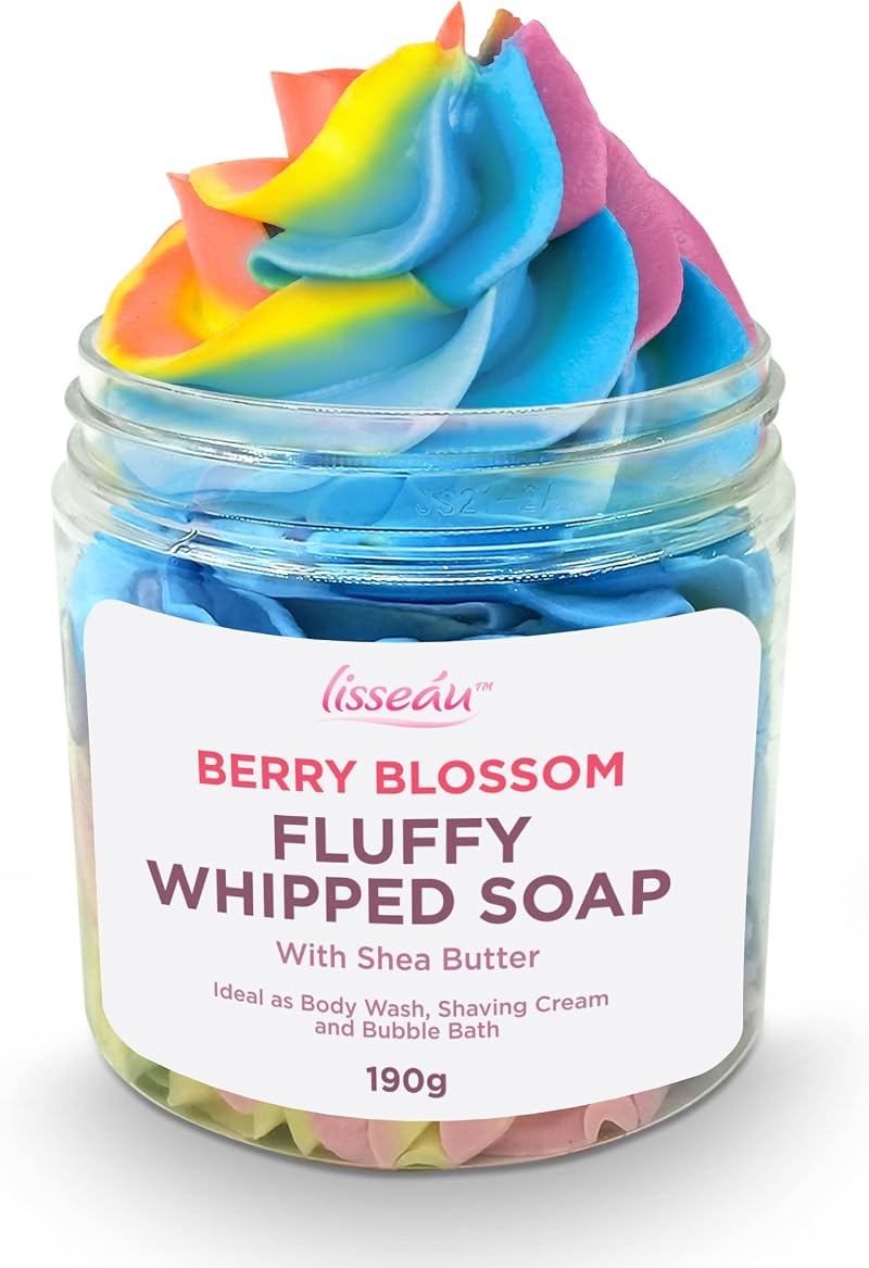 SOL Lisseau Whipped Soap Shea Butter Berry Blossom 190g Multi-Use Body Wash Bath