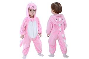 TONWHAR Kids' And Toddlers' Infant Tiger Dinosaur Animal Fancy Dress Costume Outfit Hooded Romper Jumpsuit