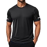 MAGCOMSEN Mens Workout Shirts Dry Fit Sun Protection Athletic Short Sleeve Shirt UPF 50+ Gym Running Swim Rash Guard Top