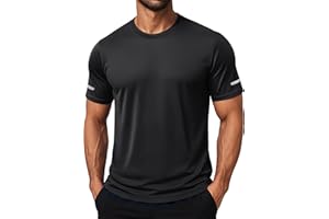 MAGCOMSEN Dry Fit Shirts for Men Sun Protection Athletic Short Sleeve Shirt Workout Gym Fishing Swim Rash Guard