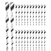 Vokvaktak 12Pcs Bird Reflective Scare Rods, Plastic Deterrent Devices for Outside Patio, House, Garden, Window to Keep Woodpecker Pigeon Away, Silver Hanging Wind Spinners Outdoor Decor