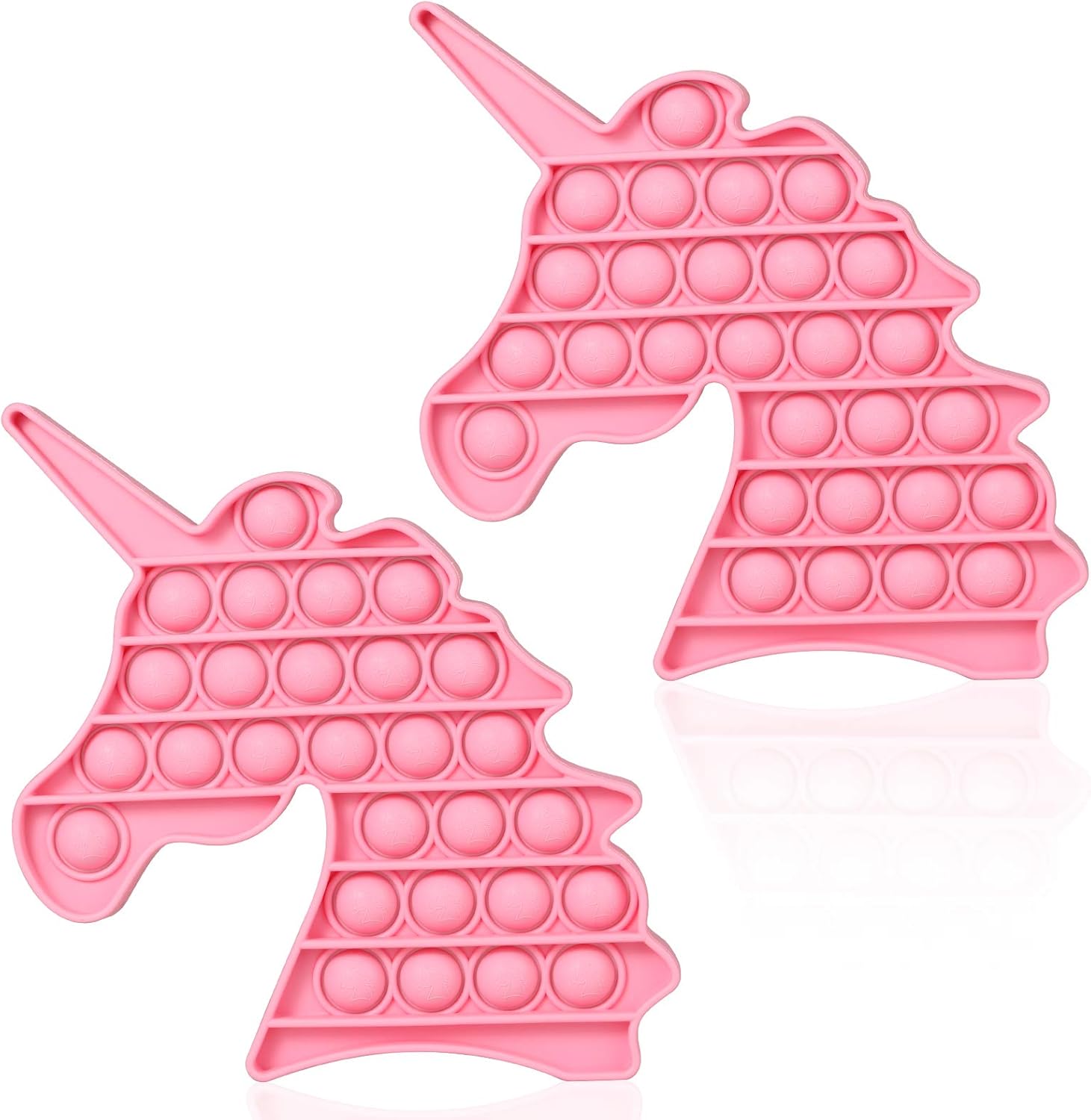 Amazon Com Asona Push Bubble Fidget Toy Unicorn Popping Bubble Silicone Popper Toy Anxiety Stress Reliever Autism Learning Materials Pressure Relief Gift For Kids Children Adults Pink 2 Pack Toys Games