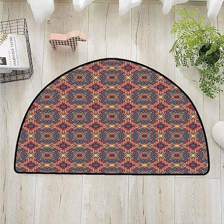 Amazon Com Vintage Semi Circular Living Room Rug Arabesque