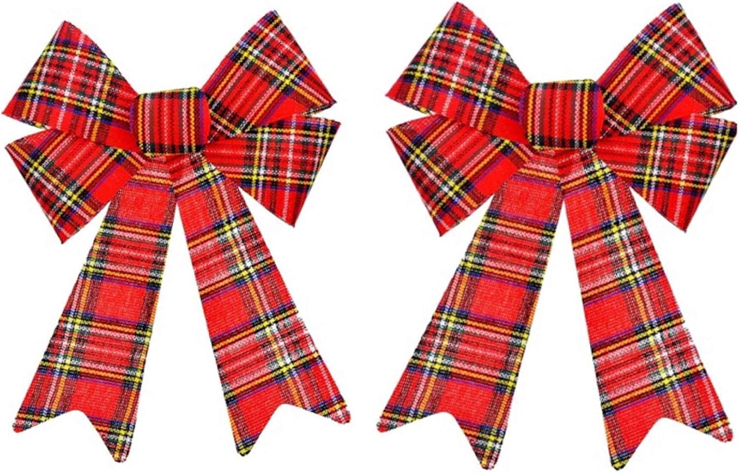 Large Christmas Bow, Red Green Christmas Decor Pack of 2