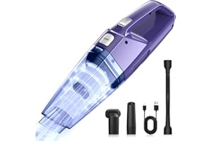 Bossdan Handheld Vacuum Cordless — 3-in-1 Hand Held Vacuum Rechargeable with 8000Pa Powerful Suction, 1.7 Lbs Lightweight Handheld Vac, 30-Mins Quick Dust Removal for Car, Kitchen & Home