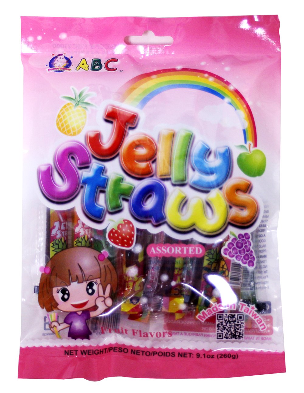 Amazon Com Abc Fat Free Squeeze It Fruitery Fruit Jelly Straws Assorted 9 1 Oz Pack Of 6