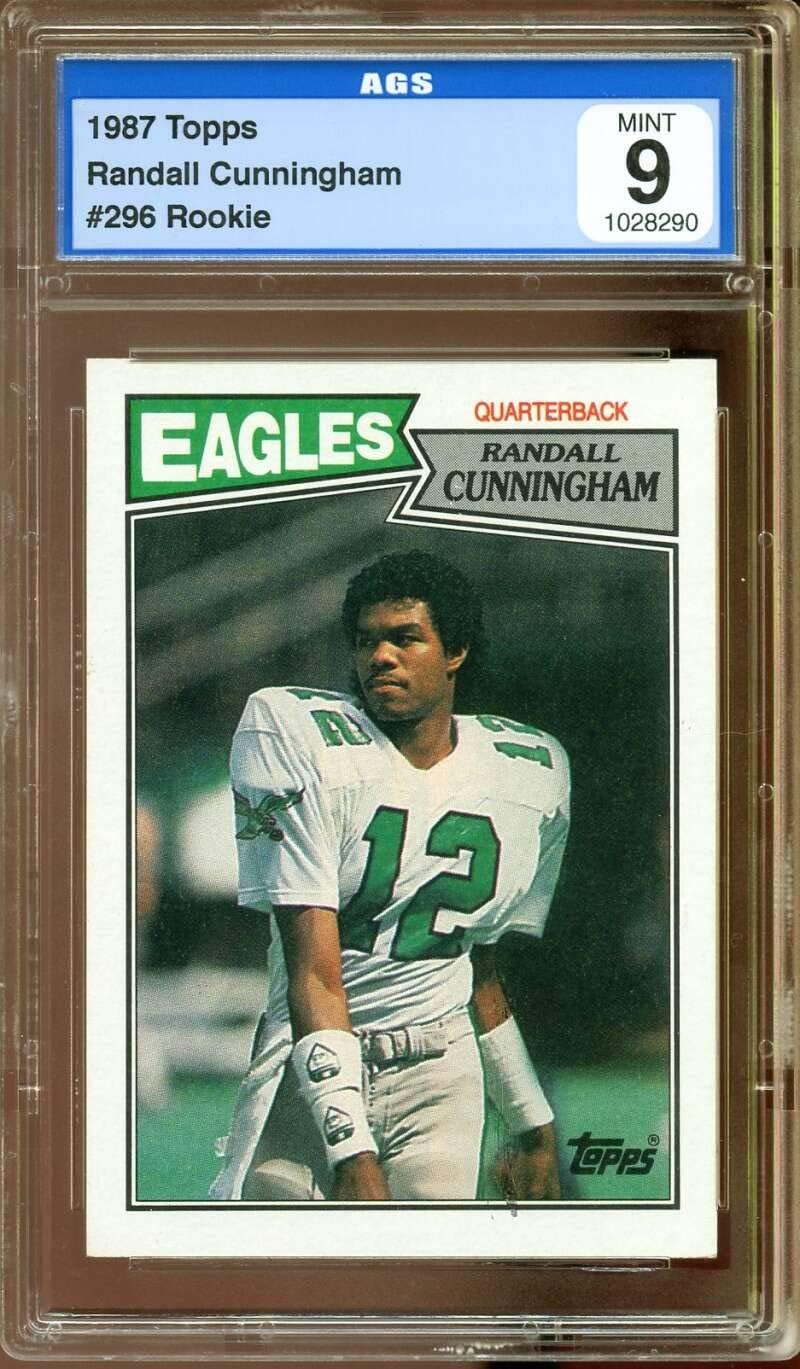 Amazon Randall Cunningham Rookie Card 1987 Topps 296 AGS 9 