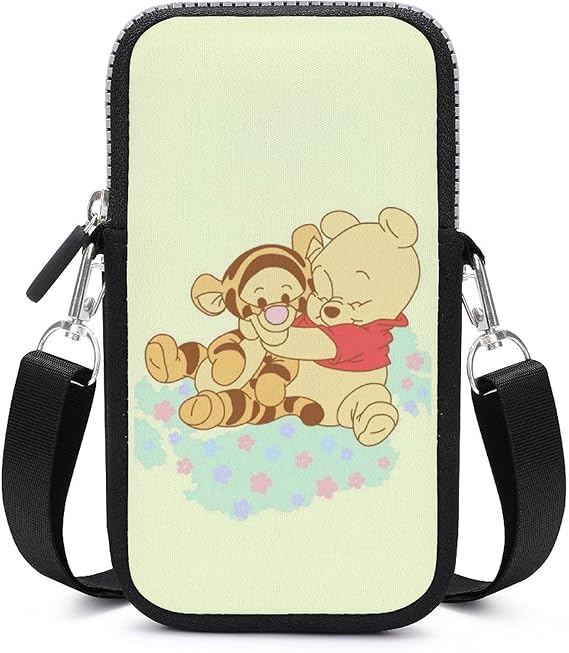 Amazon くまのプーさん ティガー お財布ポシェット ショルダー スマホポーチ お財布ショルダーバッグ レディース 防水 軽量 アニメ キャラクター 男女兼用 洗濯可能 Danesi ショルダーバッグ