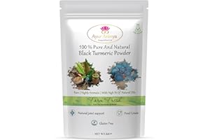 MOUNTAIN ESSENTIALS Ayur Aranya 100% Pure and Natural Black Turmeric Powder 3.5 Oz Curcuma Caesia Farm Fresh Root Powder Highly Aromatic with Natural Oils Support Joints Immunity Booster | Gluten Free, Lab Tested