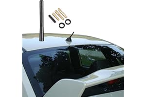 JSORUM 4.7 Inch Carbon Fiber Short Automotive Antenna, Short Carbon Fiber Radio Antenna, Carbon Fiber Antenna, Universal Car Antenna Replacement for Ford Focus