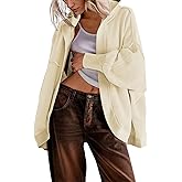 Women' s Drop Shoulder Sweatshirt Fall Clothes Oversized Shrug Long Cardigan Coat Active Loose Casual Outwear