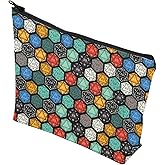 VAMSII D Gift Playing Games Gift D20 Dice Zipper Pouch D Master Bag For RPG Gamer (D Dice)