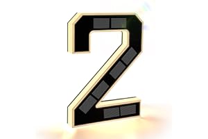 ISUNMEA 9 Inch Solar Lighted House Numbers for Outside, Light Up Waterproof LED Address Numbers Signs for Houses, Large Perso