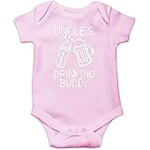 AW Fashions Uncle's Drinking Buddy Baby Bodysuit Funny Cute Newborn Clothes for Boys, Girls, and Unisex