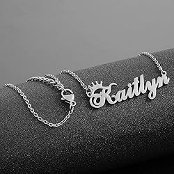 Custom Silver Name Necklace Personalized for