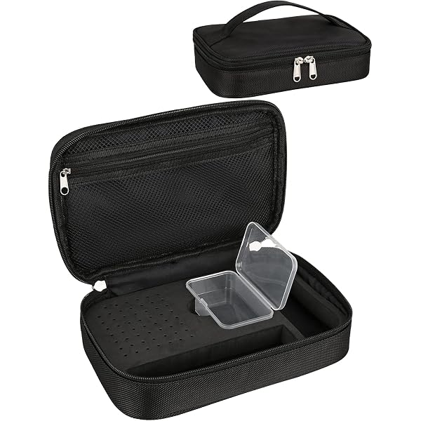 Framendino Nagelbohrer-Bithalter Behälter – Metall Ständer Für Maniküre-Werkzeuge & Polierköpfe, 7,6x7,6x5,8 Cm