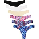 Wealurre Women's Microfiber Low Rise No Show Thong Pantie