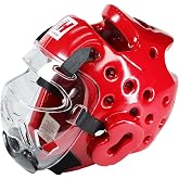HXRROO Taekwondo Headgear Karate Headgear with Removable mask for Sparring Partner Muay Thai Taekwondo Karate MMA Training Youth Adults