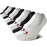Tommy Hilfiger Womens Liner Socks - 12 Pack Cotton Blend Lightweight Performance No Show Shoe Sock Liners for Women