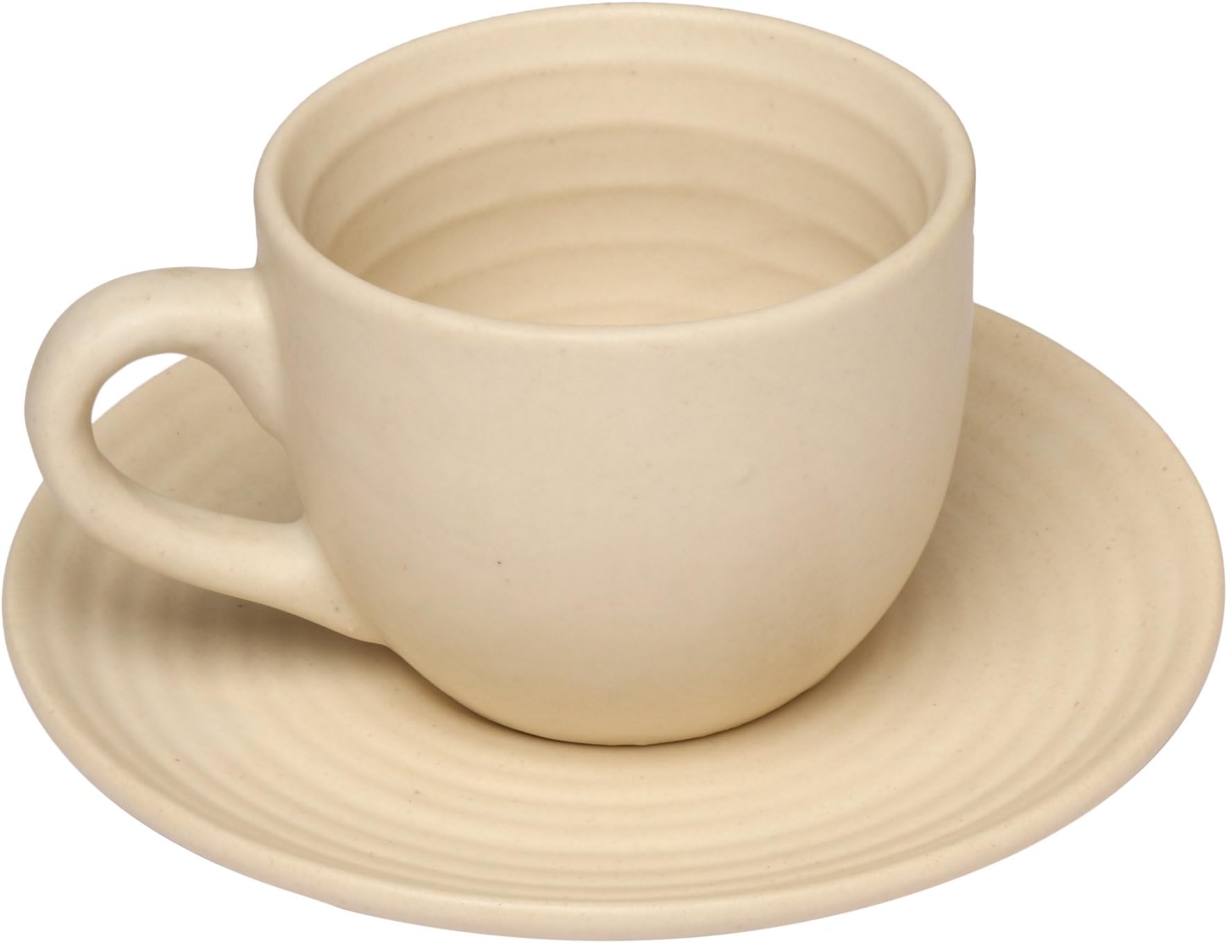 Kudoz Enterprises Handmade Ceramic & Stoneware Set of 6 Tea Cups with Saucer