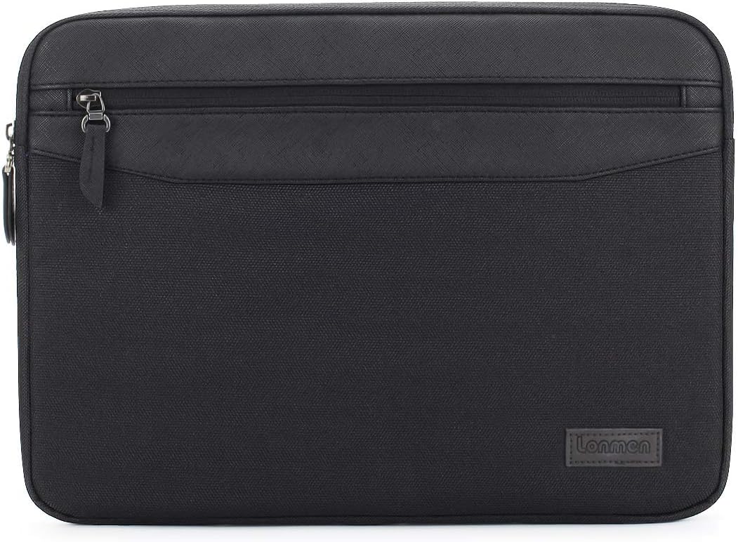LONMEN 14 Inch Laptop Sleeve Bag Case for 14" Lenovo Chromebook S330 / ThinkPad A475 A485 E485 T480s / HP ProBook 640 645 G4 / Dell Inspiron 5480 5481 5482 5490 Chromebook 14, Black