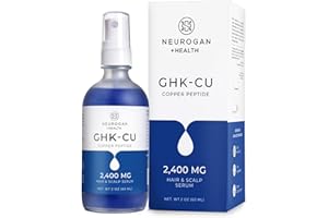 Neurogan GHK-Cu Copper Peptide Hair & Scalp Serum – 2400mg, 4% Copper Peptides – Fast-Absorbing, Water-Based Formula for Hair Softness & Shine - Dry Scalp Moisturizer Spray, Made in USA
