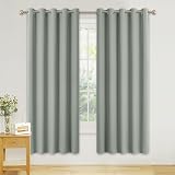 PONY DANCE Sage Green Thermal Blackout Curtains 2 Panels 66x72 Eyelet view 2