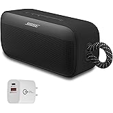 Bose SoundLink Plus Portable Bluetooth Speaker, Wireless Outdoor Speaker, Up to 20 Hours Battery Life, Waterproof and Dustproof + Green Extreme 20W 2-Port Wall Charger (Black)