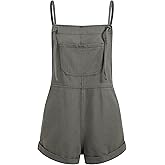 CIDER Overall Shorts For Women Jean Denim Rompers Adjustable Strap Loose Fit Overalls Summer Casual Outfits with Pockets