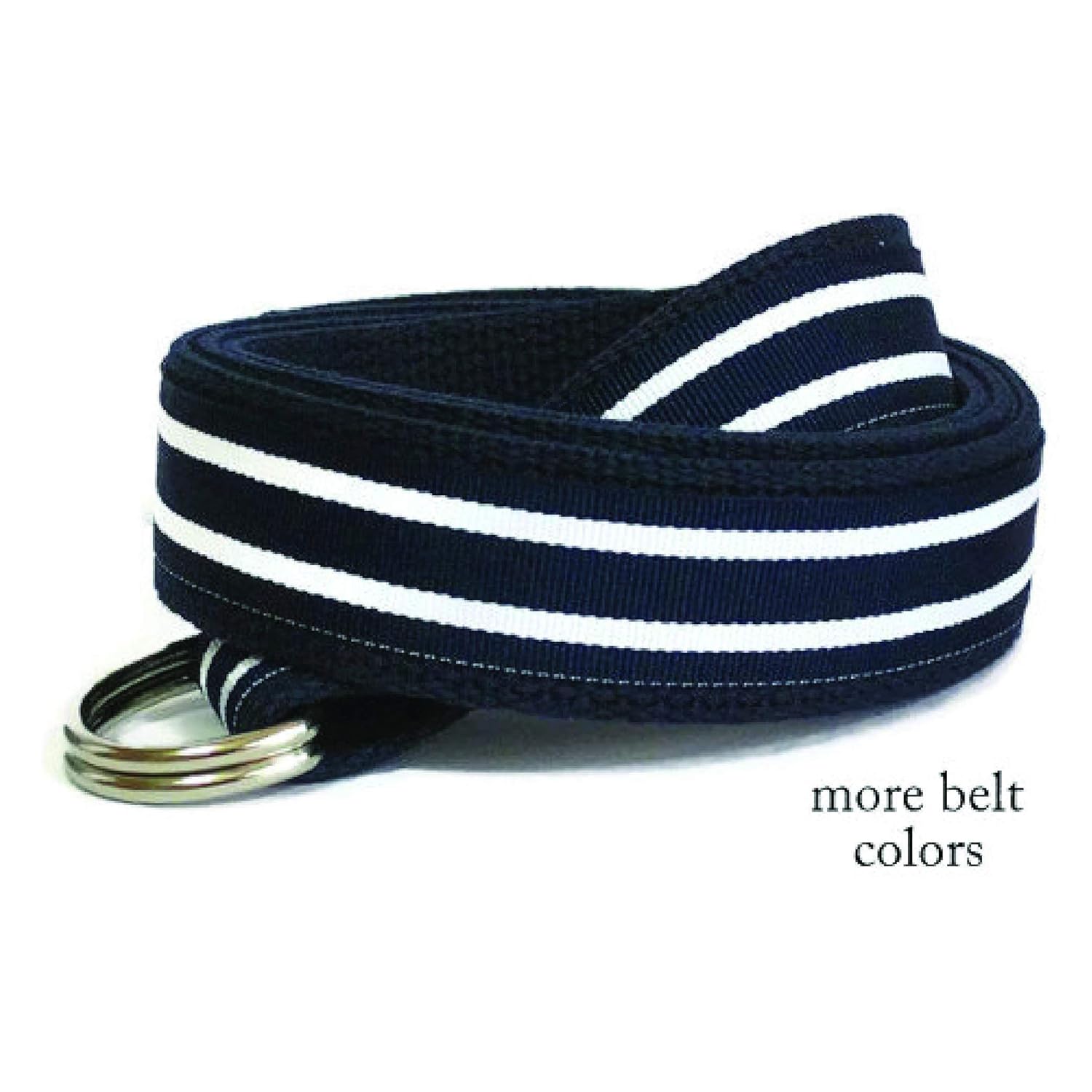 Hampton Mens Belt/Blue Striped Belt/Navy Blue Canvas Belt/Blue Striped