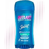 Secret Outlast Antiperspirant Deodorant for Women, Clear Gel, 72hr Sweat and Odor Protection, PH Balancing Minerals, Long Lasting Underarm Deodorant Gel, Unscented, 2.6 oz
