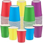 NatNarr 100 Pack Rainbow Paper Cups 9oz Colored Party Cup Disposable Paper Cups Bulk, Drinking Cup for Birthday Holiday Party Supplies, 5 Colors