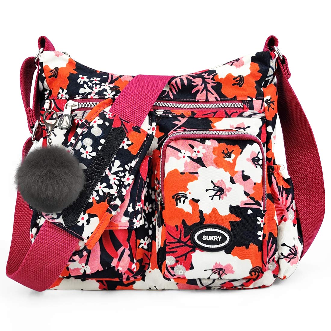 Nylon Crossbody Bag for Women with Anti theft RFID Pocket, Waterproof Shoulder Bag Travel Purses and Handbag